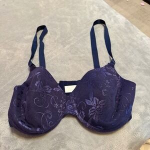 I love Your Style Women's‎ Bra 38DD Midnight Blue Underwire Full Coverage Adjust